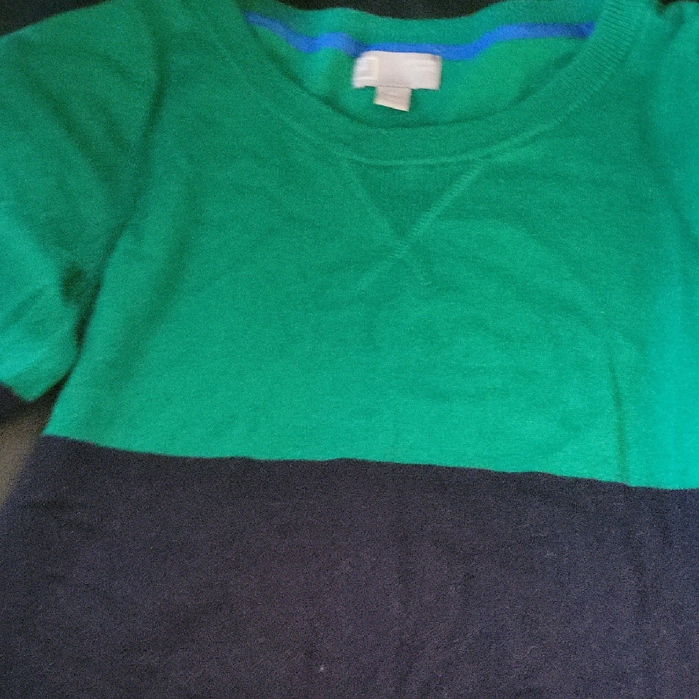 JCPenney Green and Black Women's Blouse